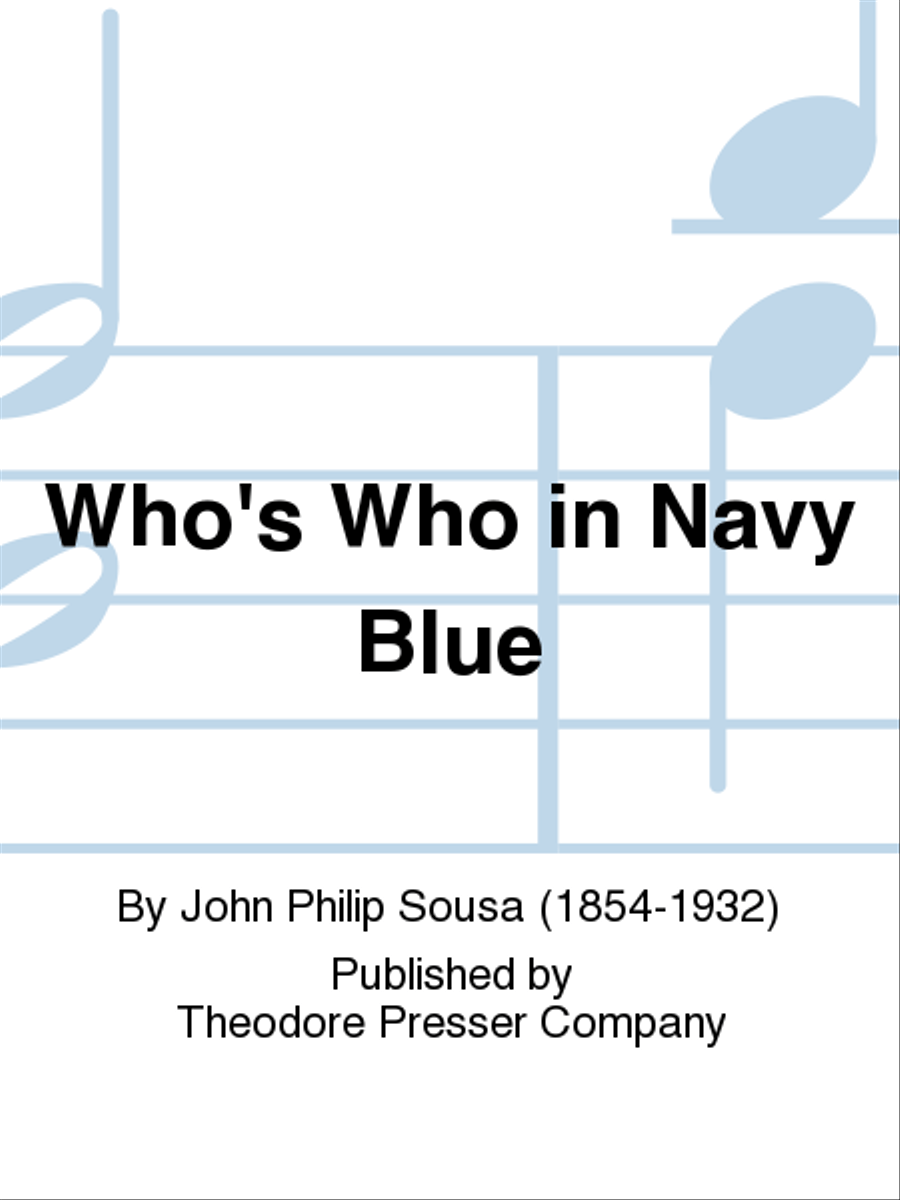 Who's Who In Navy Blue Concert Band scores gallery preview page 1