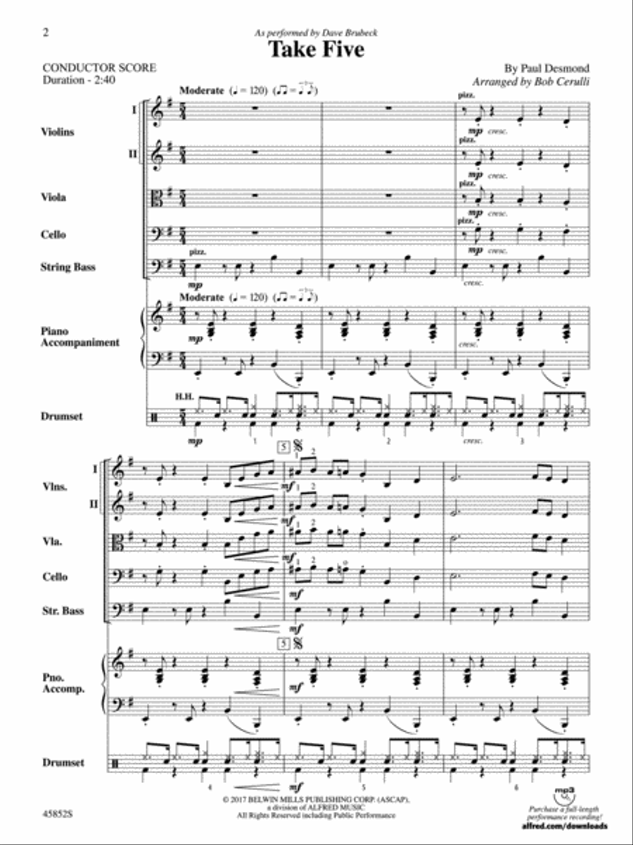 Take Five: Score String Orchestra scores gallery preview page 2