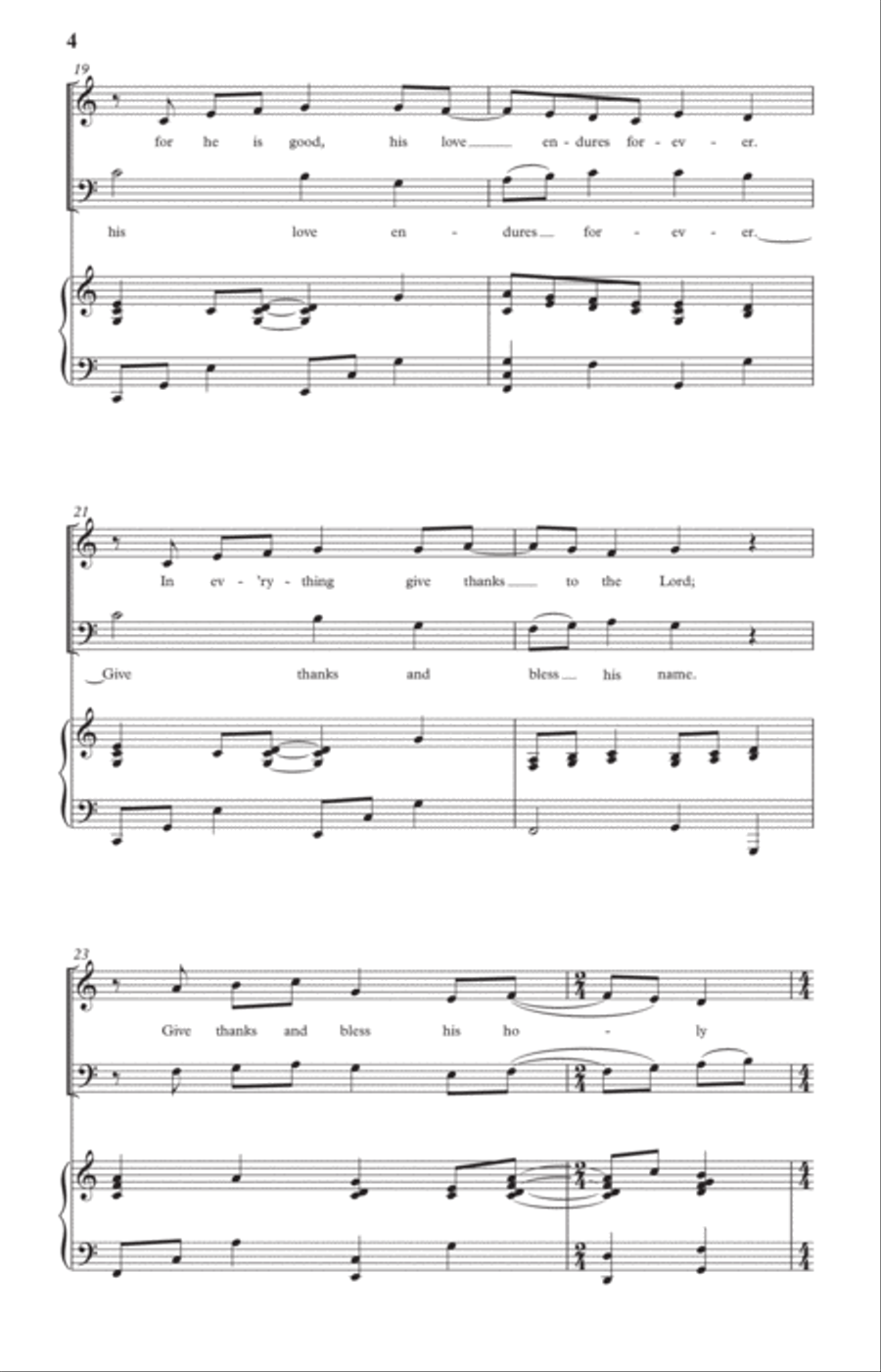 In everything give thanks 4-Part scores gallery preview page 4