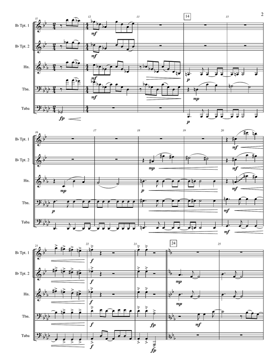 Make Me Smile Brass Quintet scores gallery preview page 2