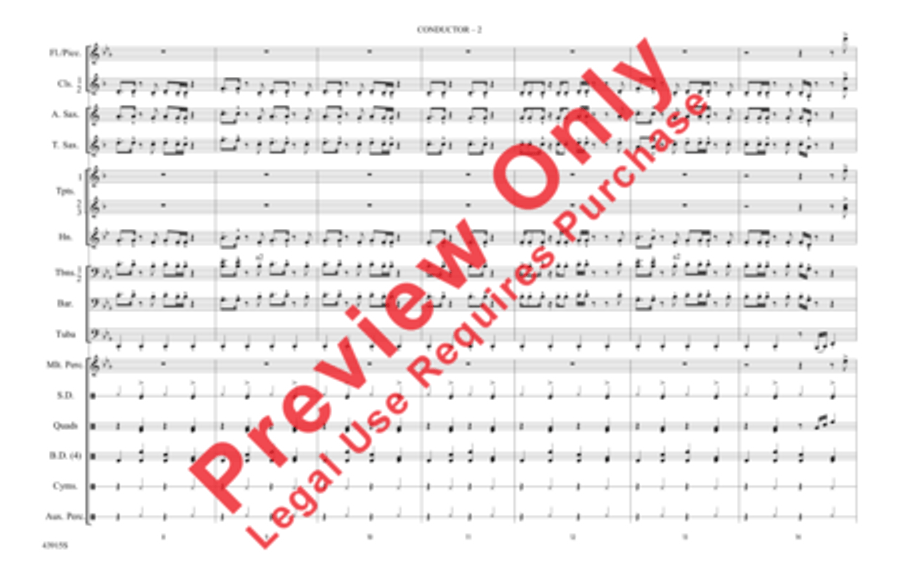 Uptown Funk Marching Band scores gallery preview page 3