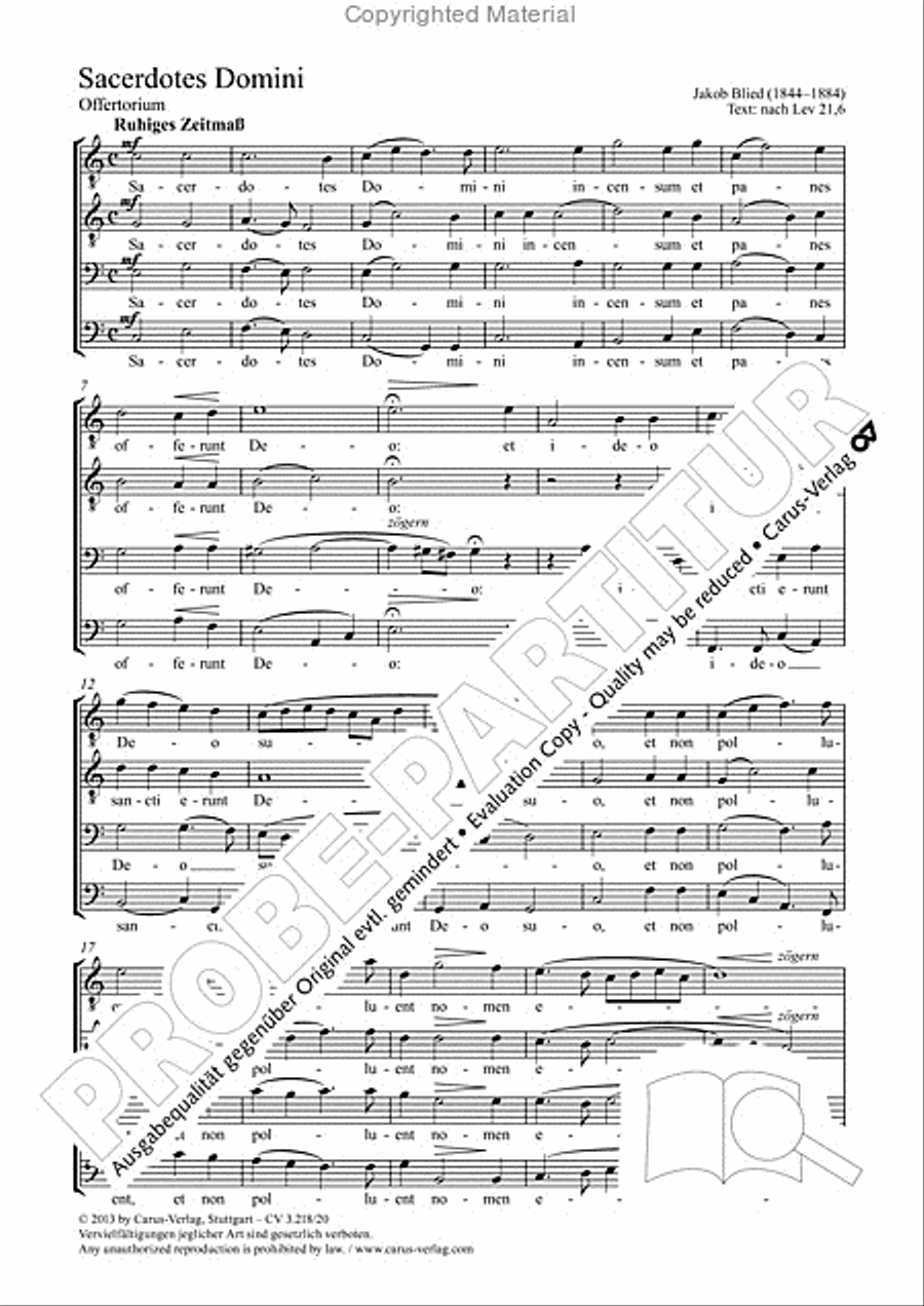 Sacerdotes Domini Choir scores gallery preview page 2