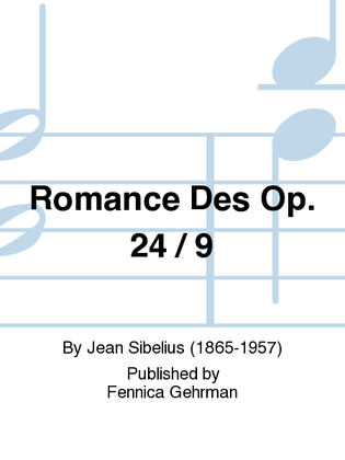Book cover for Romance Des Op. 24 / 9
