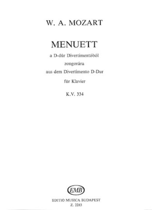 Minuet From The Divertimento In D Major K334 Piano