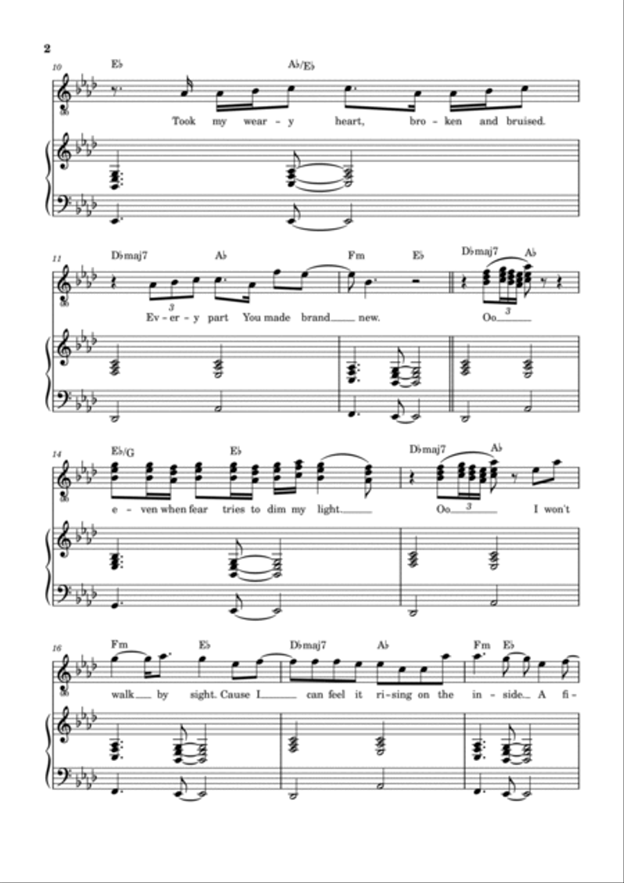 The Healing Piano, Vocal, Guitar scores gallery preview page 3