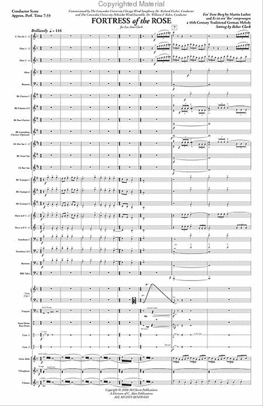 Fortress of the Rose Concert Band scores gallery preview page 2
