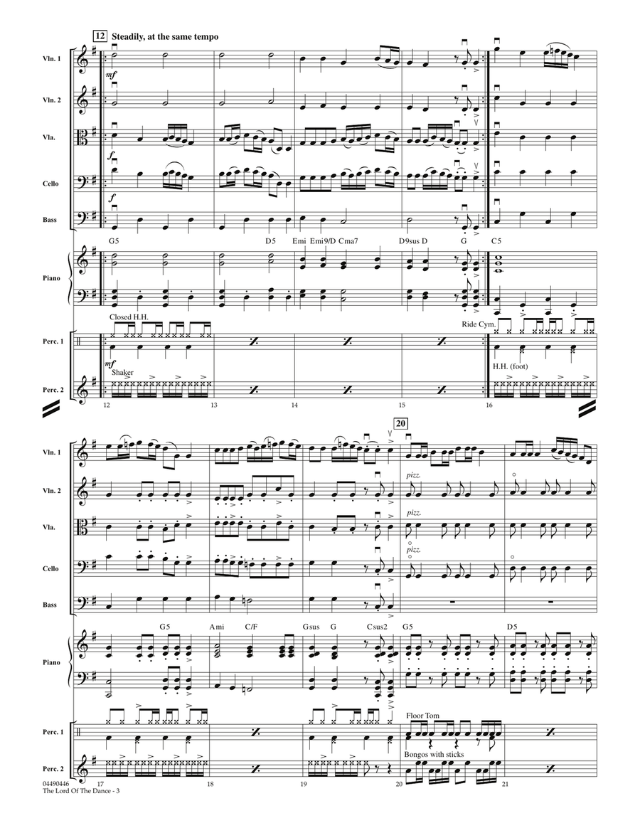 Lord Of The Dance - Full Score Orchestra scores gallery preview page 3