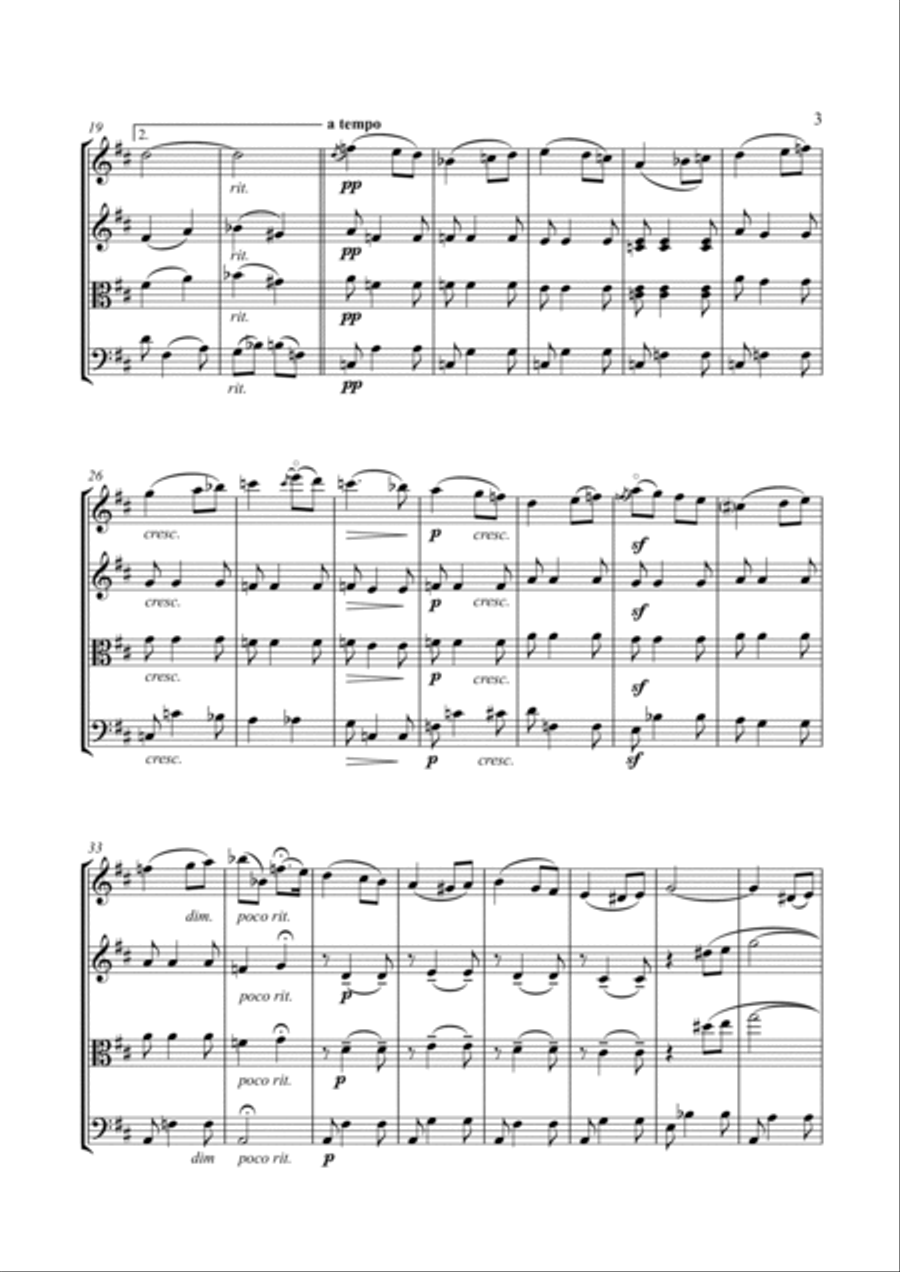 SALUT D'AMOUR String Trio, Intermediate Level for 2 violins and cello or violin, viola and cello Cello scores gallery preview page 5