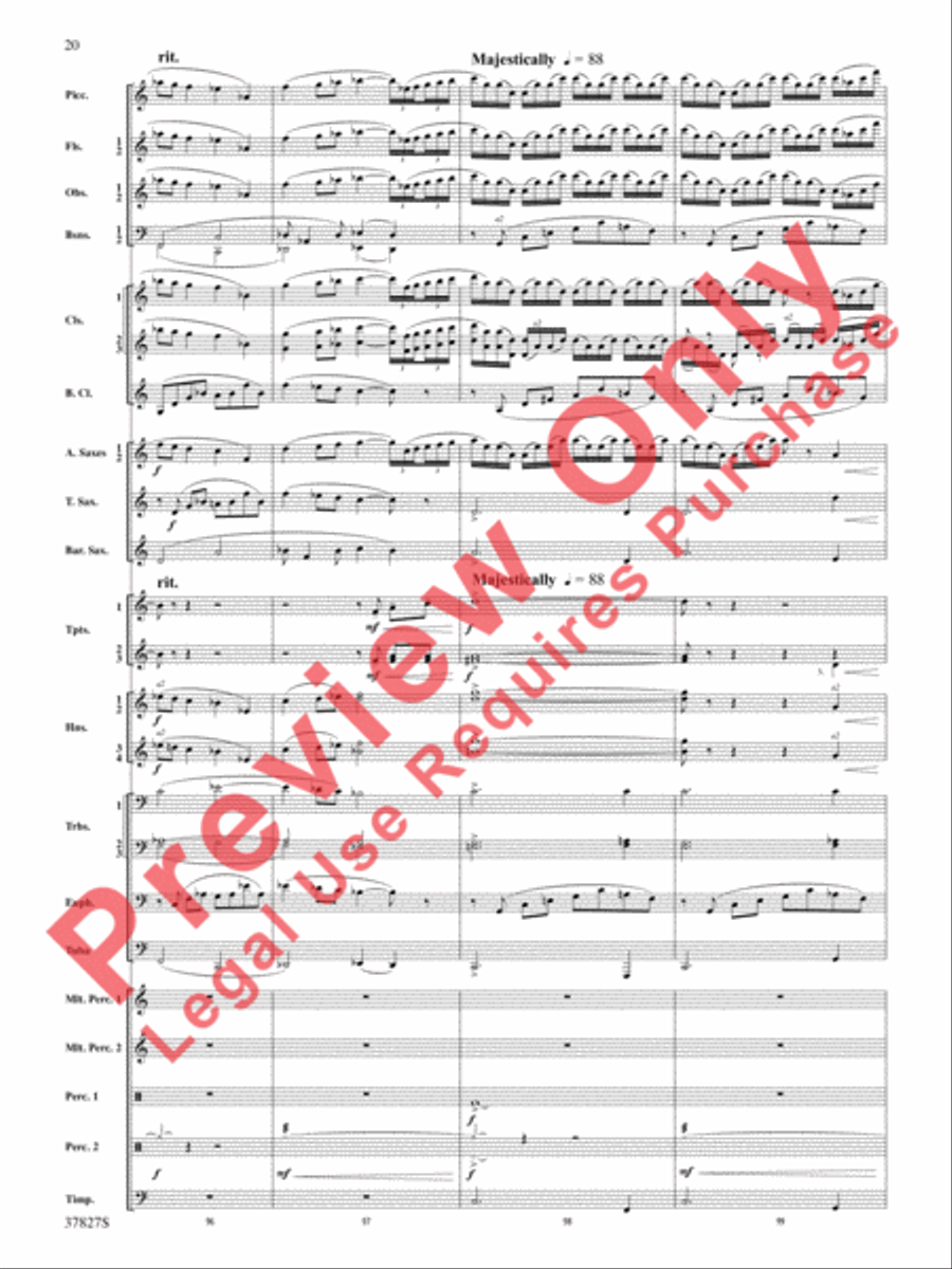 The Winged Stallion Concert Band scores gallery preview page 21