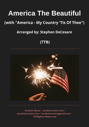 Book cover for America The Beautiful (with "America - My Country 'Tis Of Thee") (TTB)