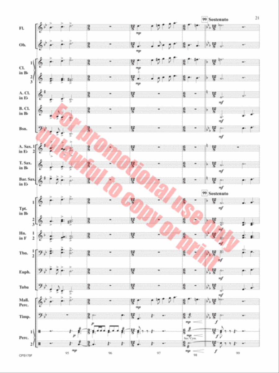 Aberystwyth Variants Aberystwyth Variants Concert Band scores gallery preview page 22