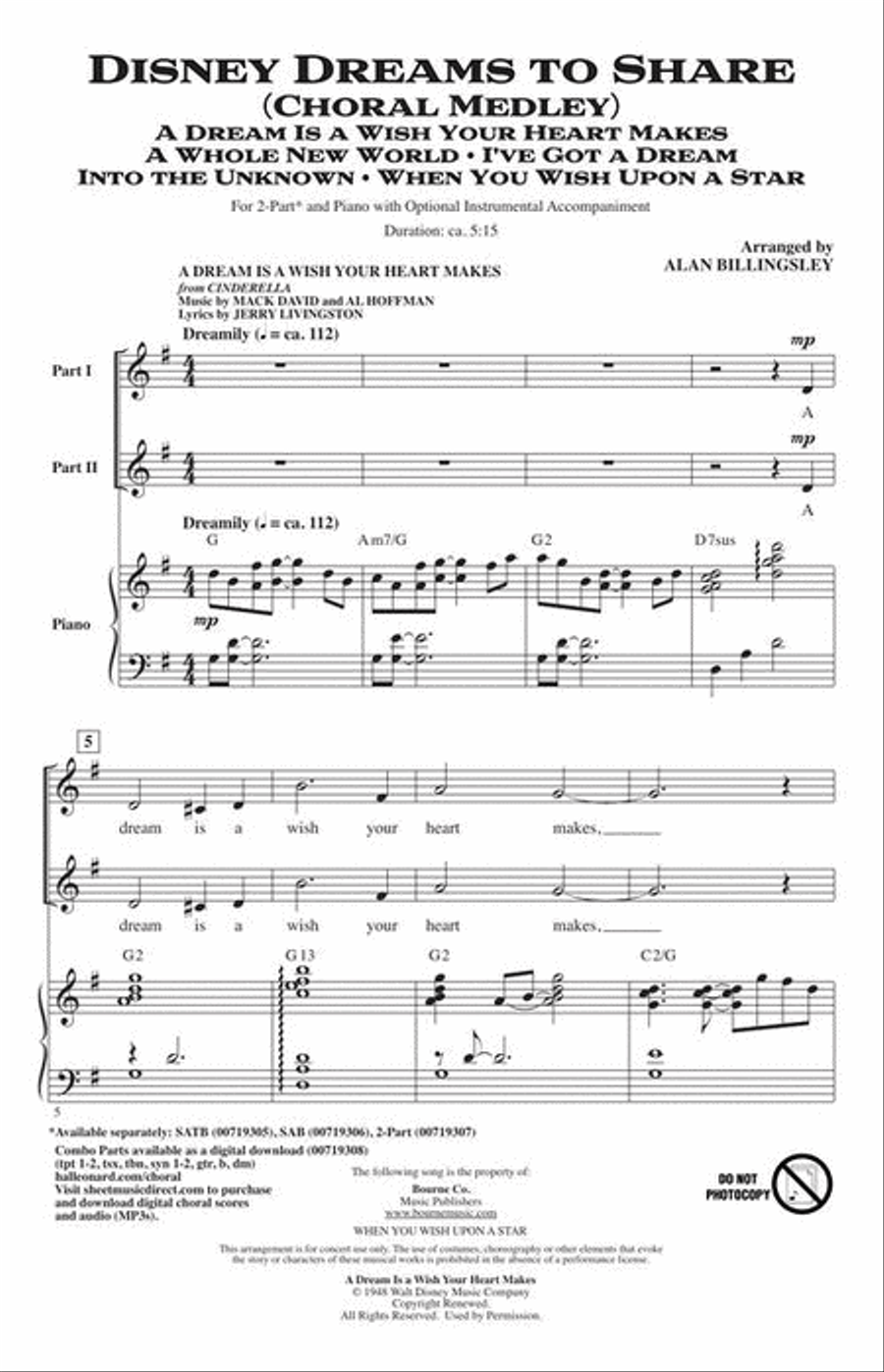 Disney Dreams to Share Disney Dreams to Share 2-Part scores gallery preview page 3