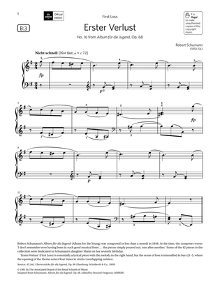 Erster Verlust (Grade 4, list B3, from the ABRSM Piano Syllabus 2021 & 2022)