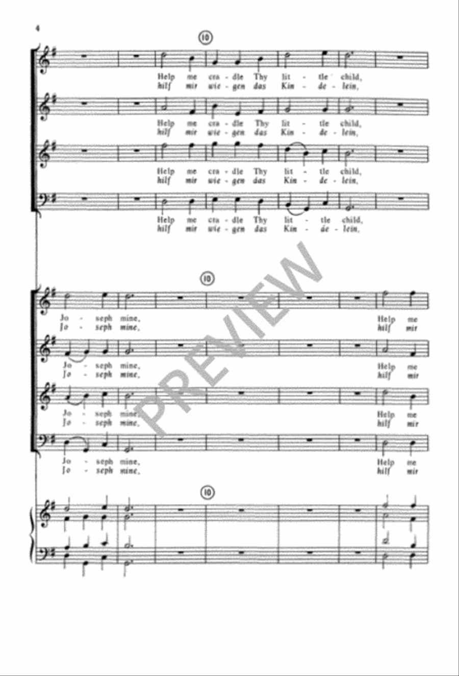 Joseph, lieber, Joseph mein 4-Part scores gallery preview page 5