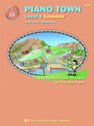 Book cover for Piano Town, Lessons - Level 4