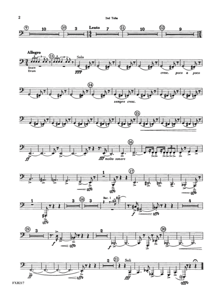 Symphony for Brass and Percussion: 2nd Tuba