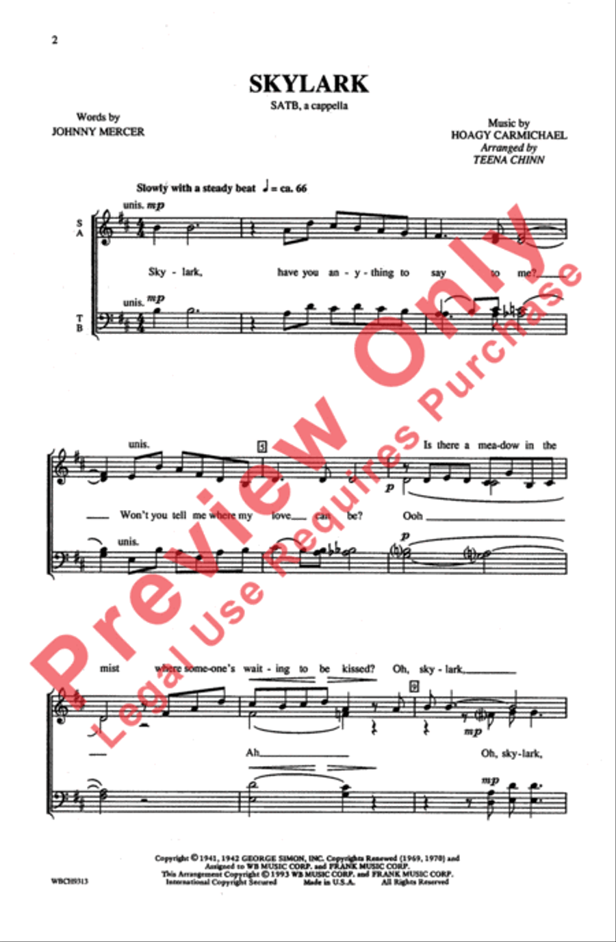 Skylark Skylark 4-Part scores gallery preview page 2