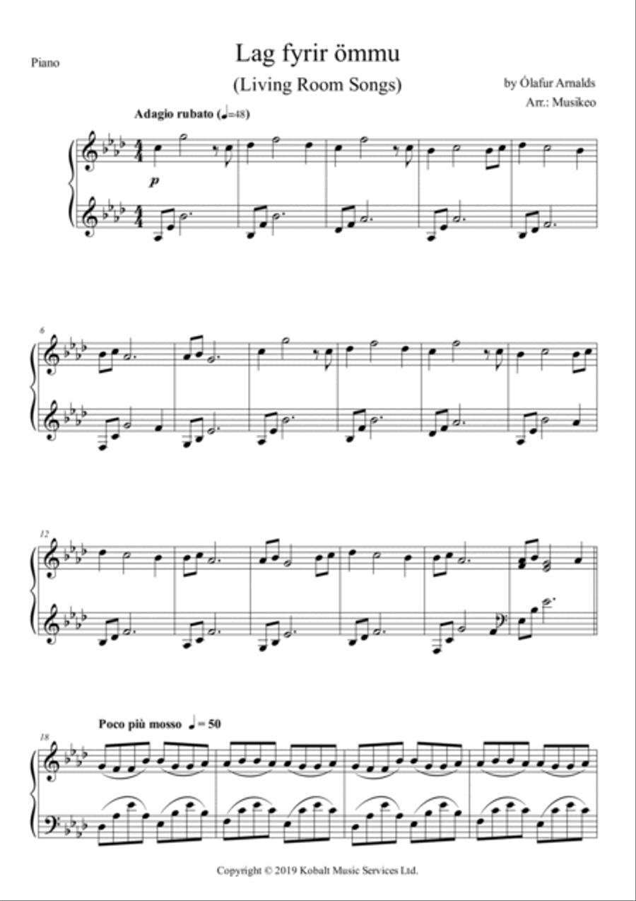 Lag Fyrir Ommu Piano Quartet scores gallery preview page 6