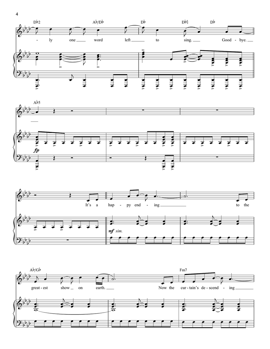 Goodbye (from Catch Me If You Can) Tenor Voice scores gallery preview page 4