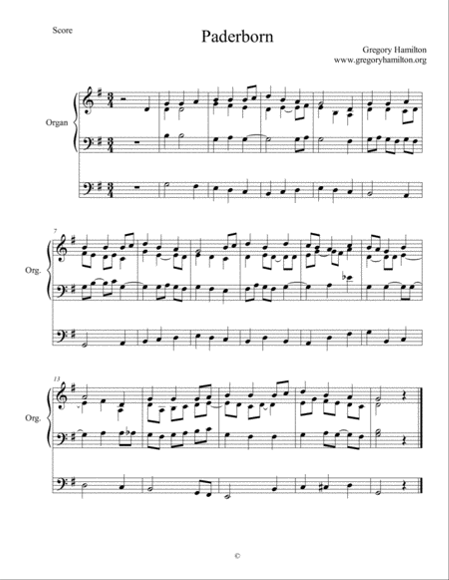 Paderborn - Alternate Harmonization - 