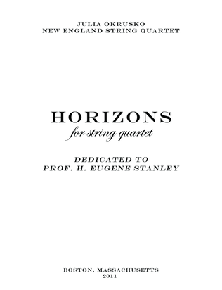 Horizons for String Quartet