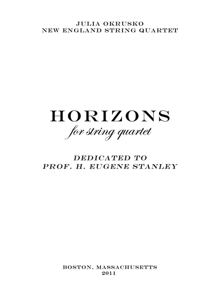 Horizons for String Quartet image number null