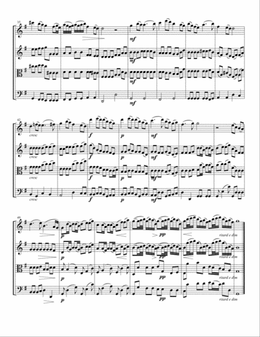 Sheep May Safely Graze String Quartet or Trio String Quartet scores gallery preview page 4