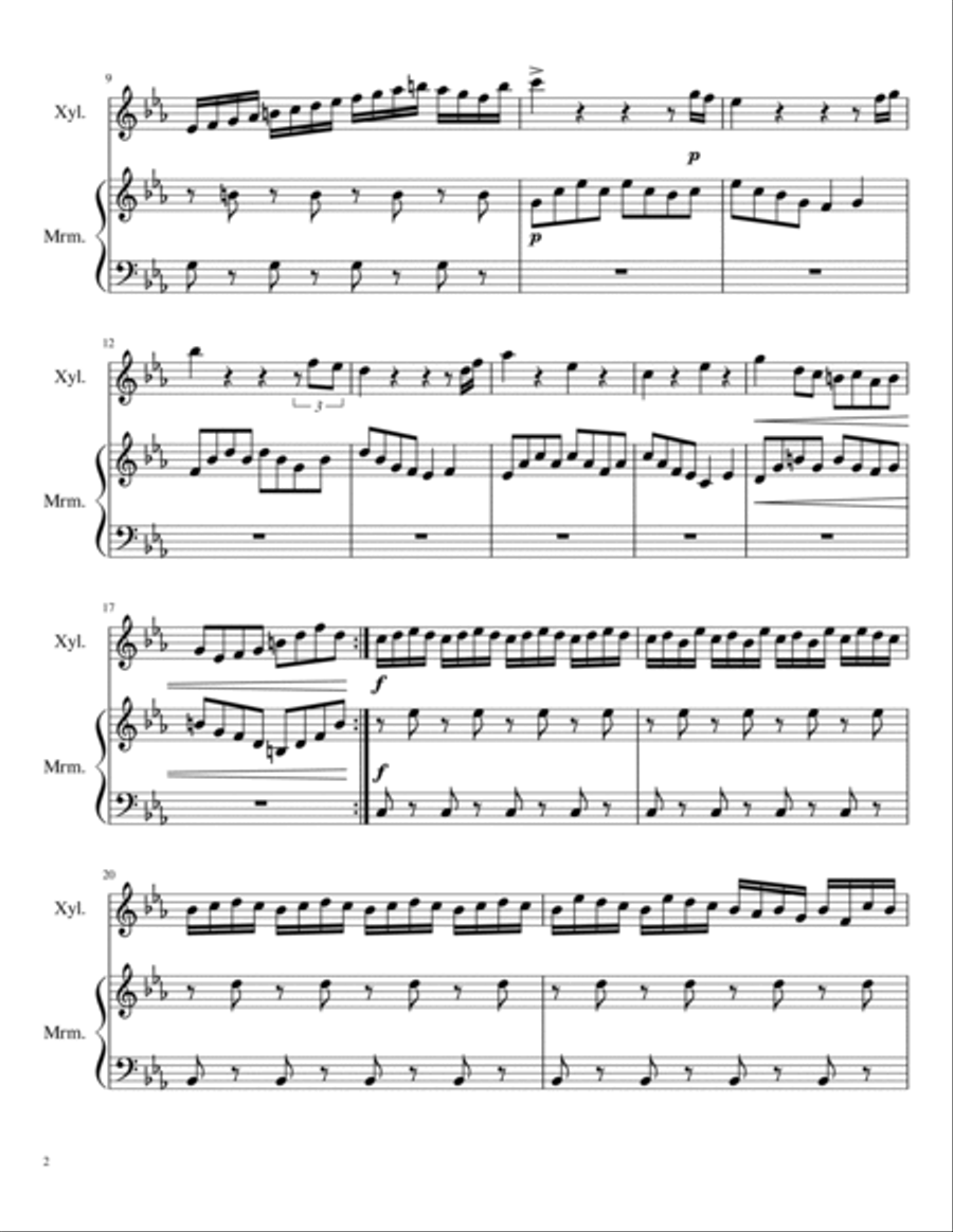 Mallet Duet 1 Percussion scores gallery preview page 2