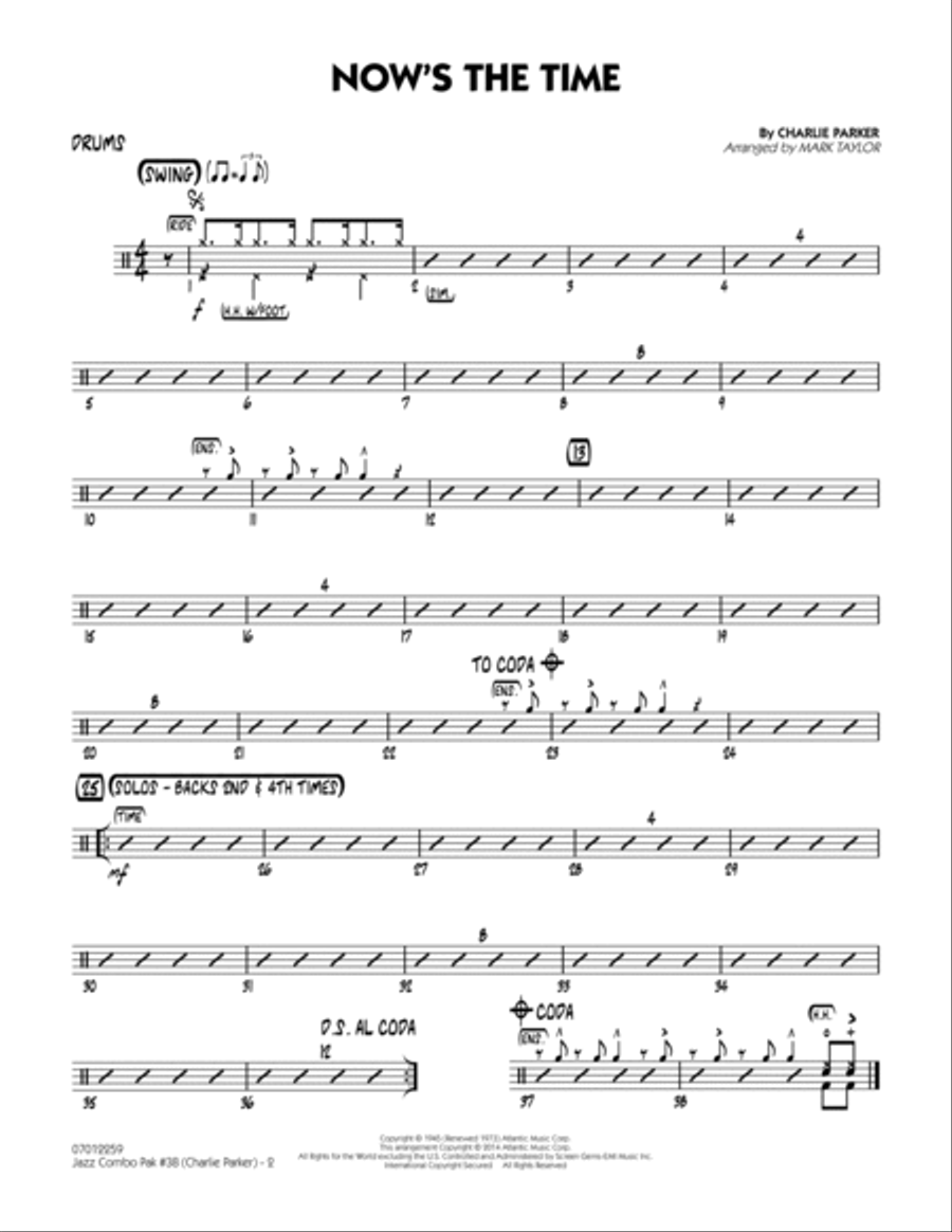 Jazz Combo Pak #38 (Charlie Parker) - Drums Jazz Ensemble scores gallery preview page 2