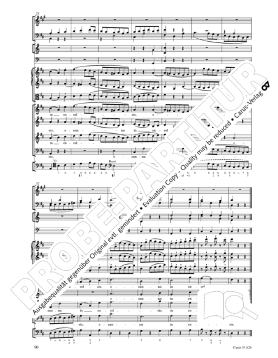 Missa longa in C major (Missa longa in C) 4-Part scores gallery preview page 102