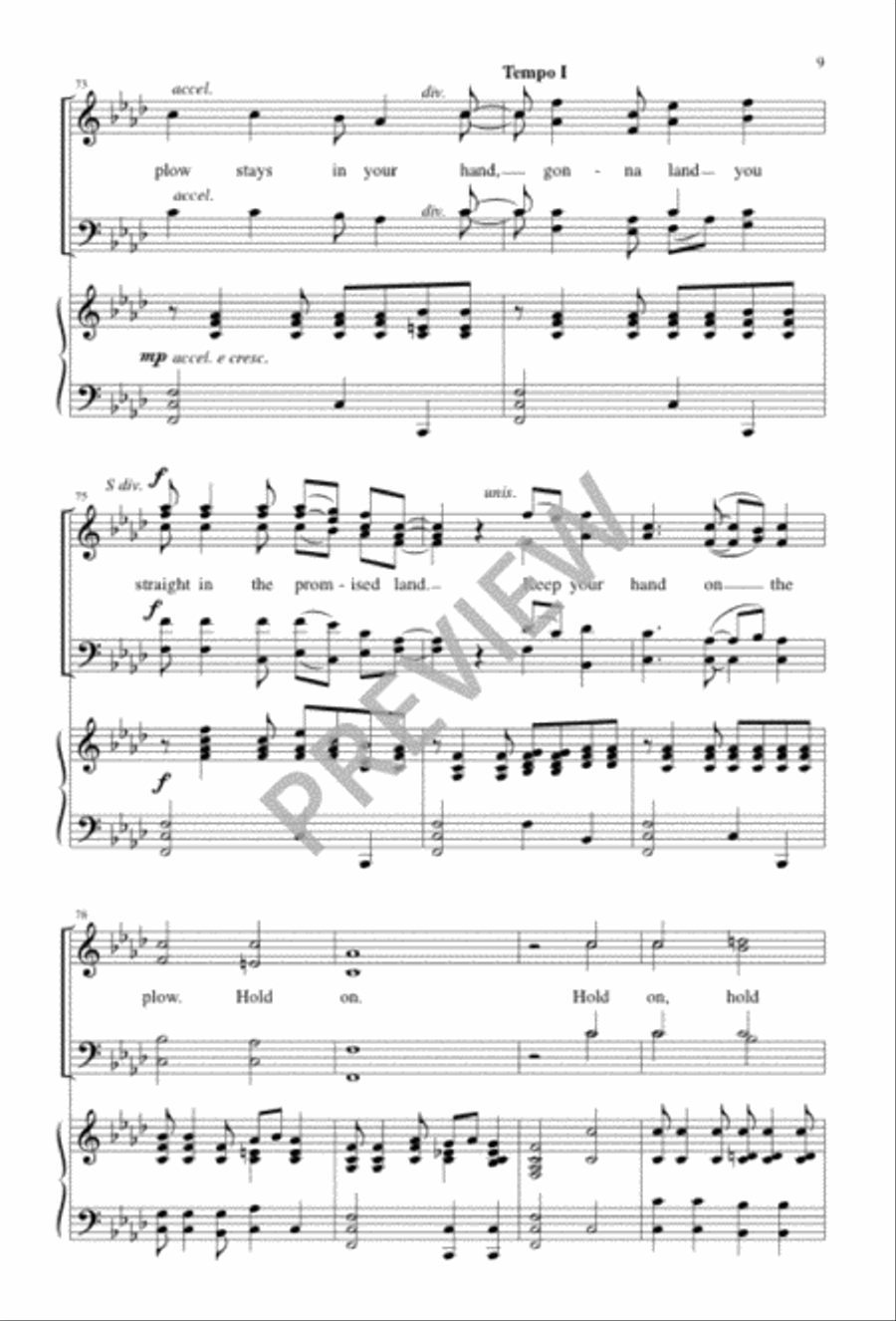 Hold On - SATB edition Hold On - SATB edition 4-Part scores gallery preview page 9
