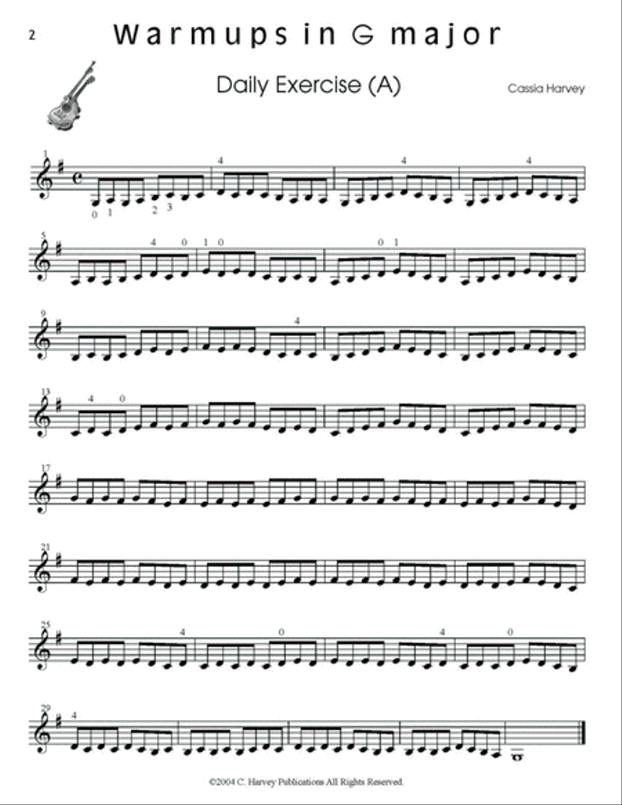 Warming Up for Violin, Book One Violin scores gallery preview page 2