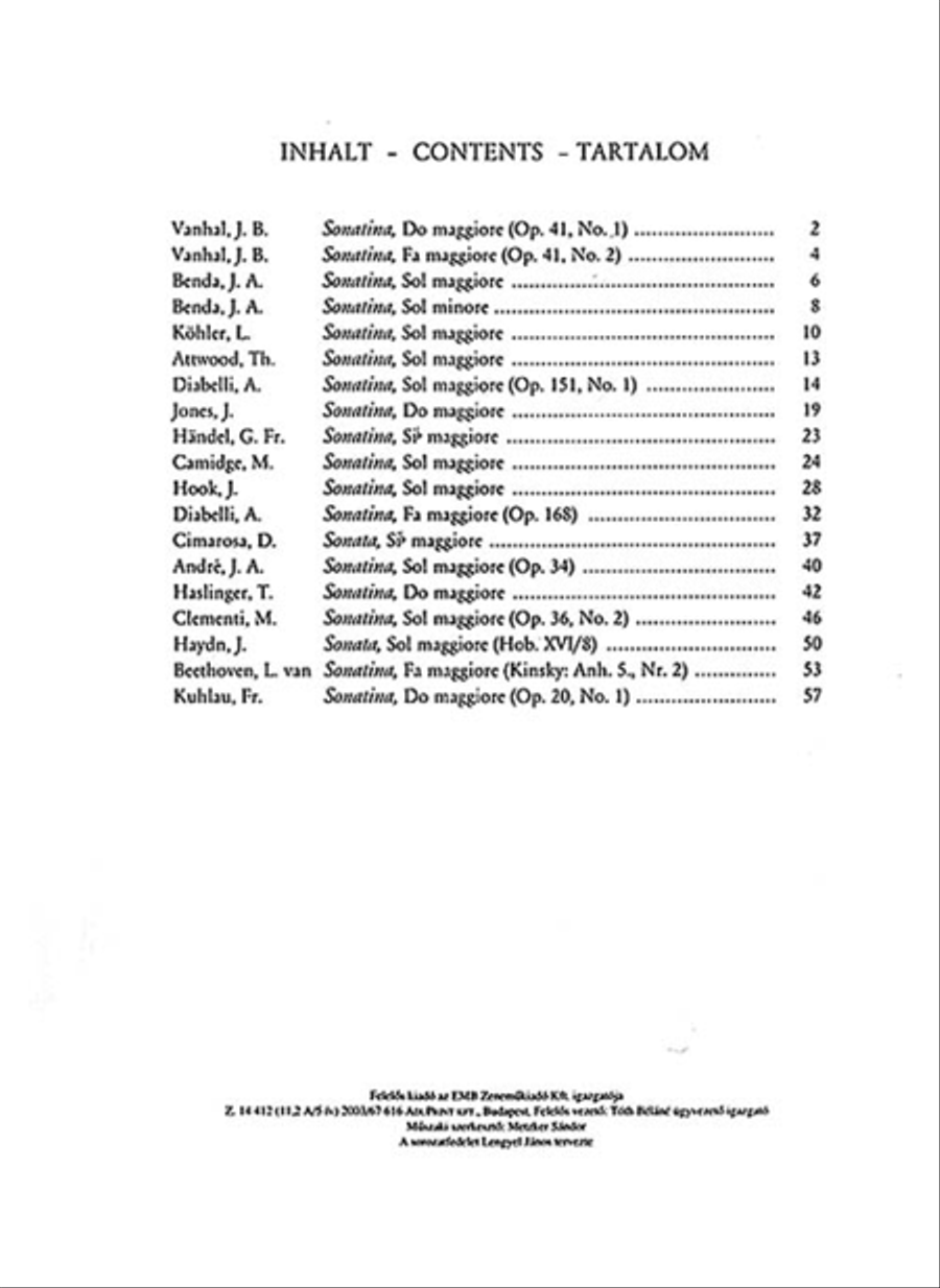 Masters of the Piano Sonatina Piano Solo scores gallery preview page 2