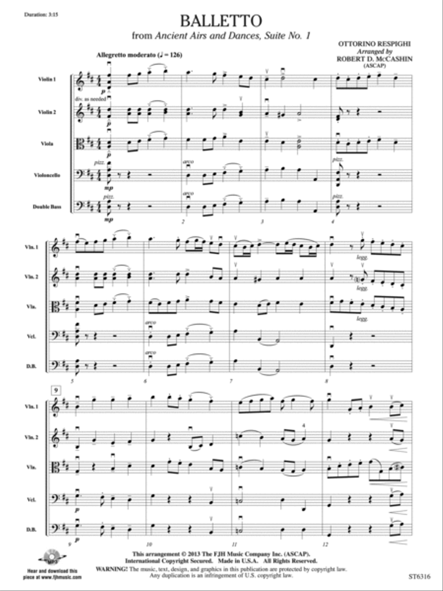 Balletto: Score Balletto: Score String Orchestra scores gallery preview page 3