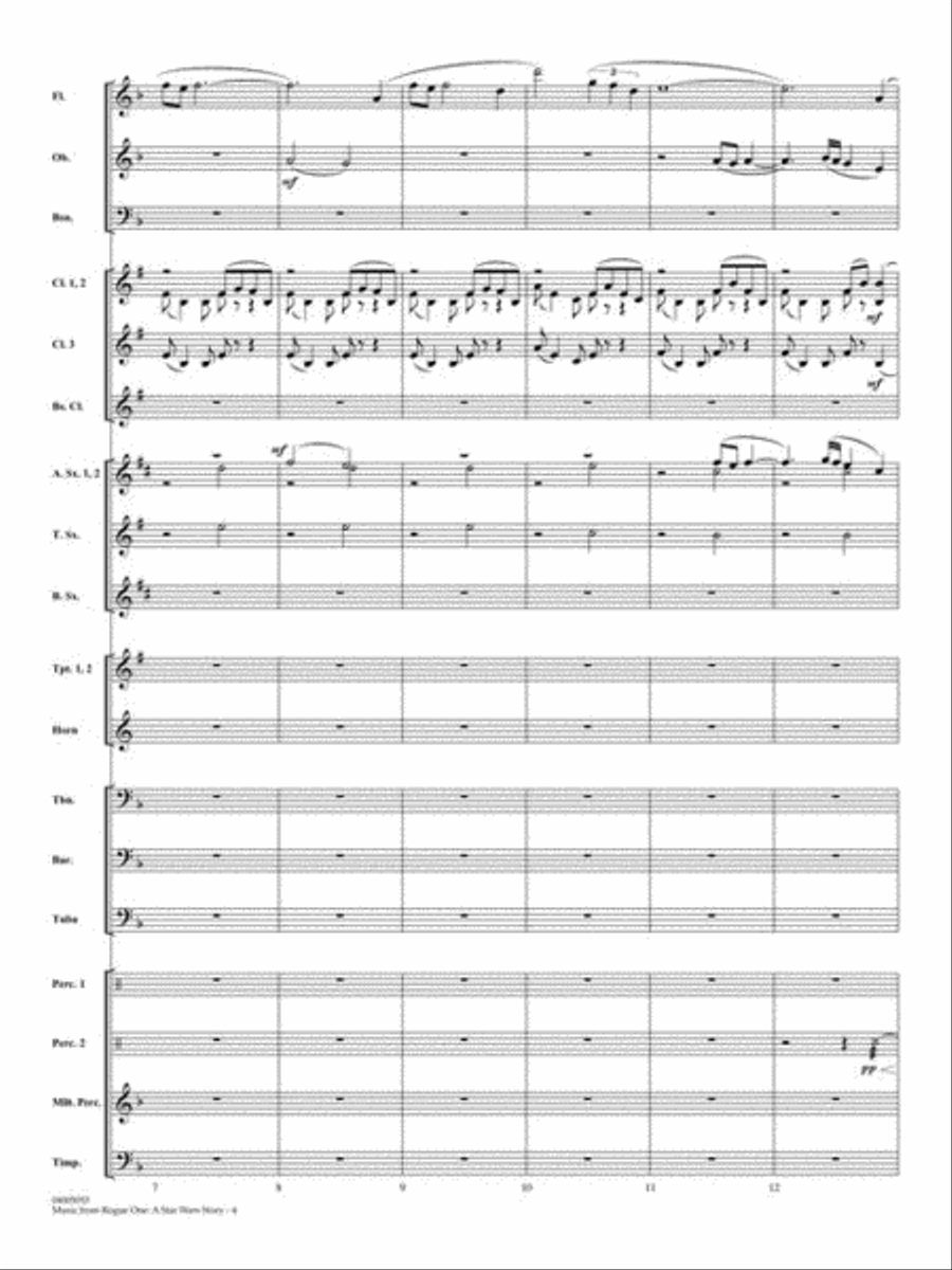 Music from Rogue One: A Star Wars Story Concert Band scores gallery preview page 5