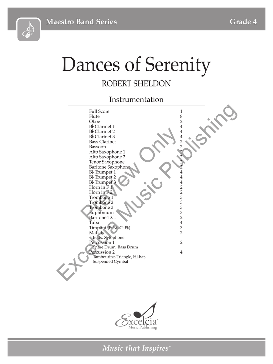 Dances of Serenity Dances of Serenity Concert Band scores gallery preview page 2