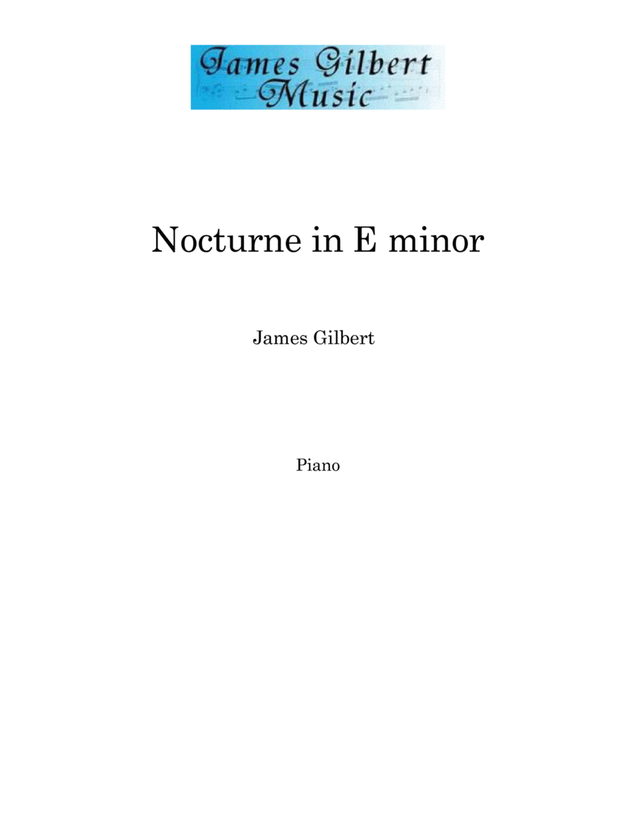 Nocturne in E minor Piano Solo scores gallery preview page 1