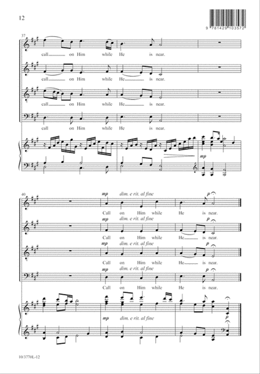 Seek the Lord 4-Part scores gallery preview page 13