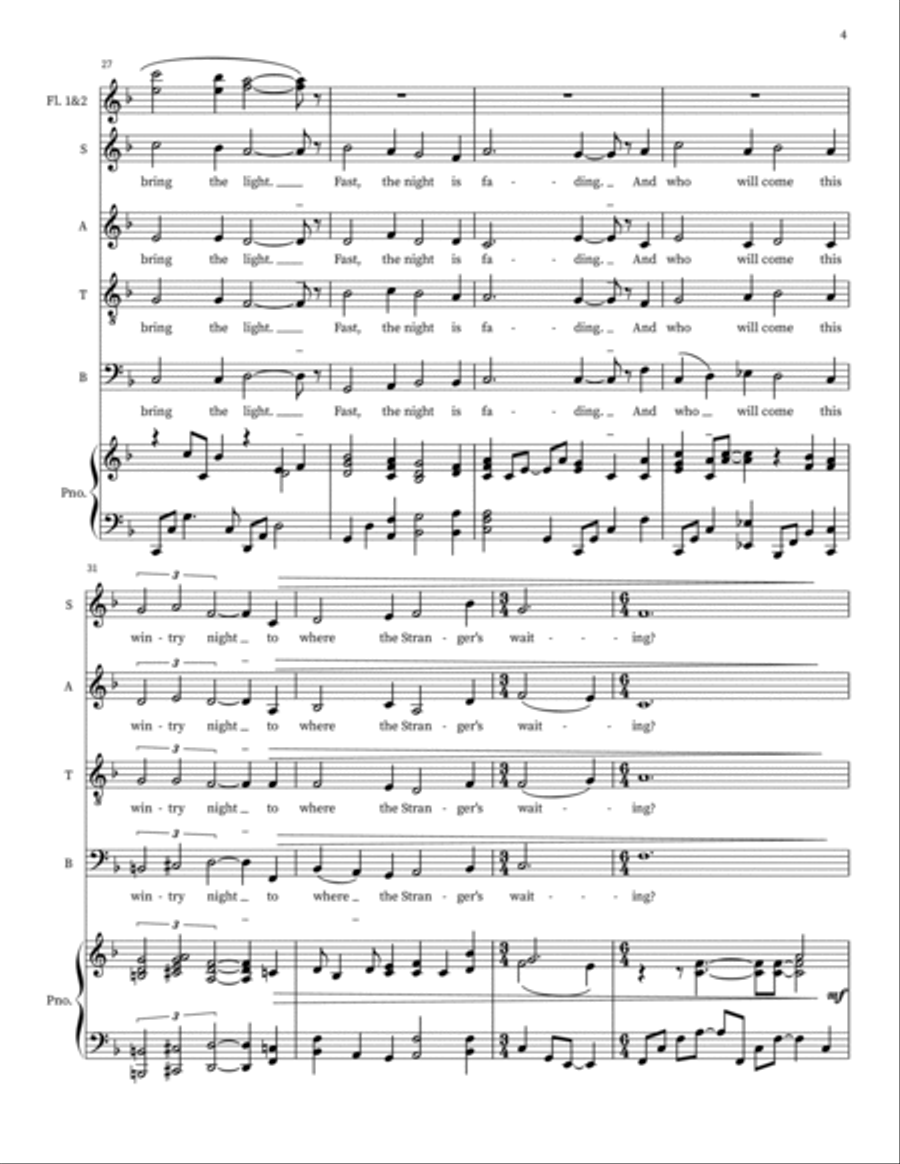 Who Comes This Night Who Comes This Night 4-Part scores gallery preview page 4