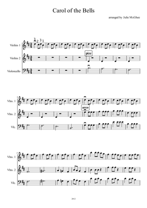 Carol of The Bells for Strings (score)