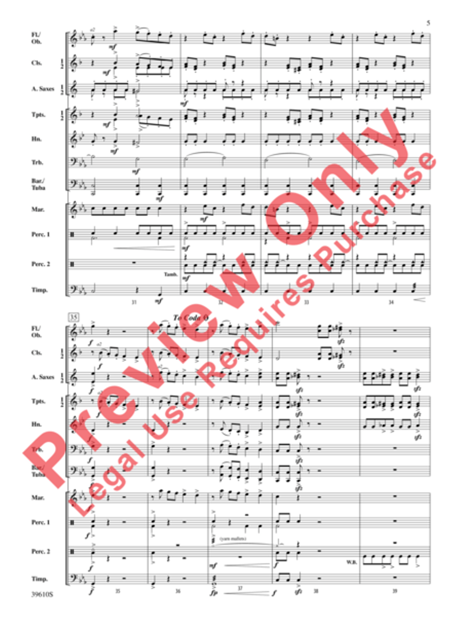 Hercules vs. the Hydra Concert Band scores gallery preview page 7