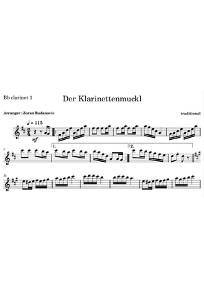 Book cover for Der Klarinettenmuckl - for Bb clarinet quartet