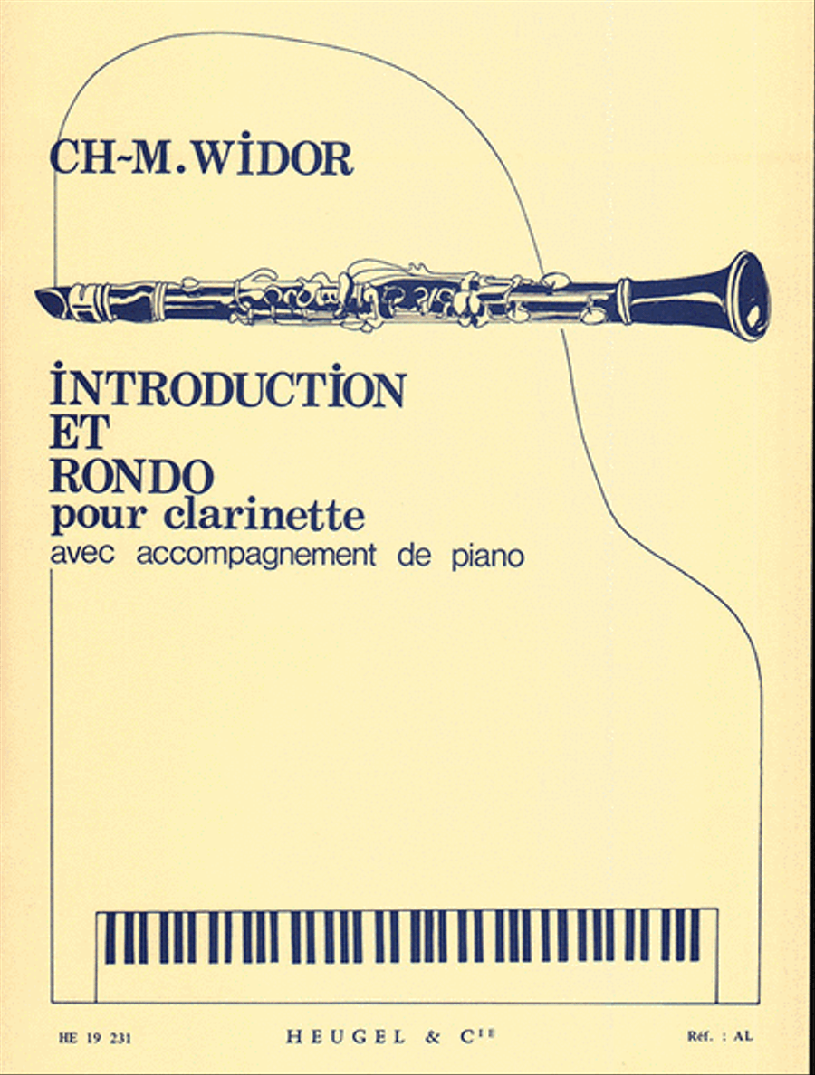 Charles-marie Widor - Introduction Et Rondo Pour Clarinette Avec Accompagnement De Pian Clarinet Solo scores gallery preview page 1