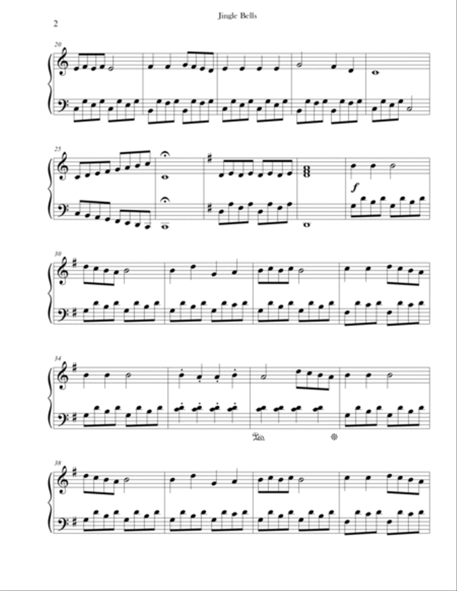 Jingle Bells (Piano, Level 2A) Piano Solo scores gallery preview page 2