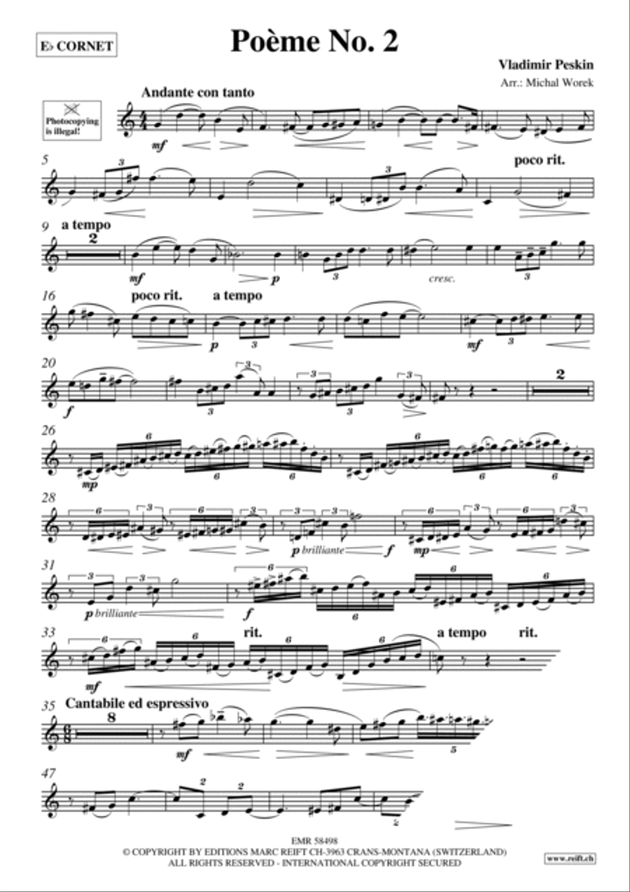 Poeme No. 2 Poeme No. 2 Cornet scores gallery preview page 3