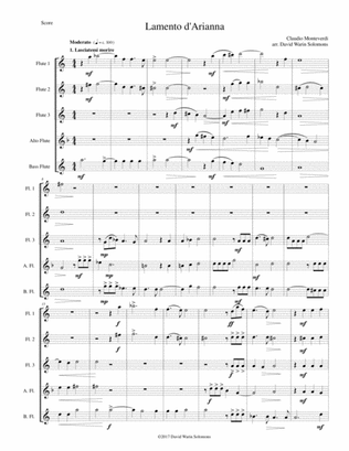 Lamento d'Arianna for flute quintet