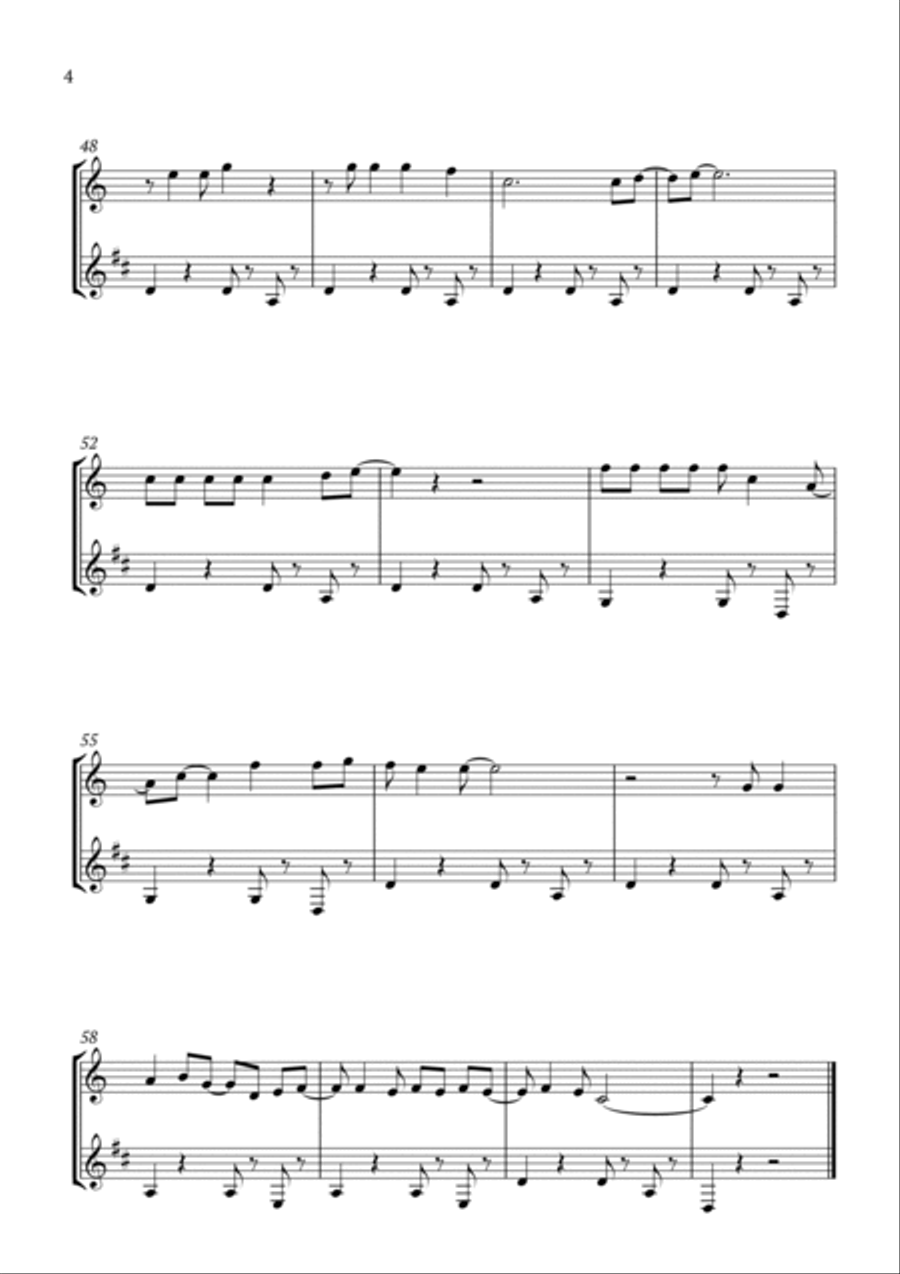 Kiss The Girl Woodwind Duet scores gallery preview page 4