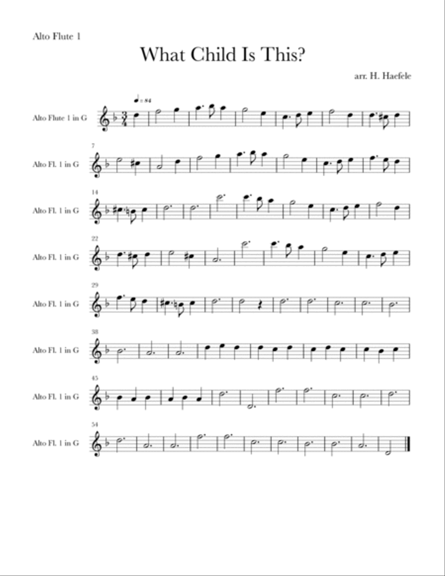 What Child Is This? Alto Flute Duet image number null