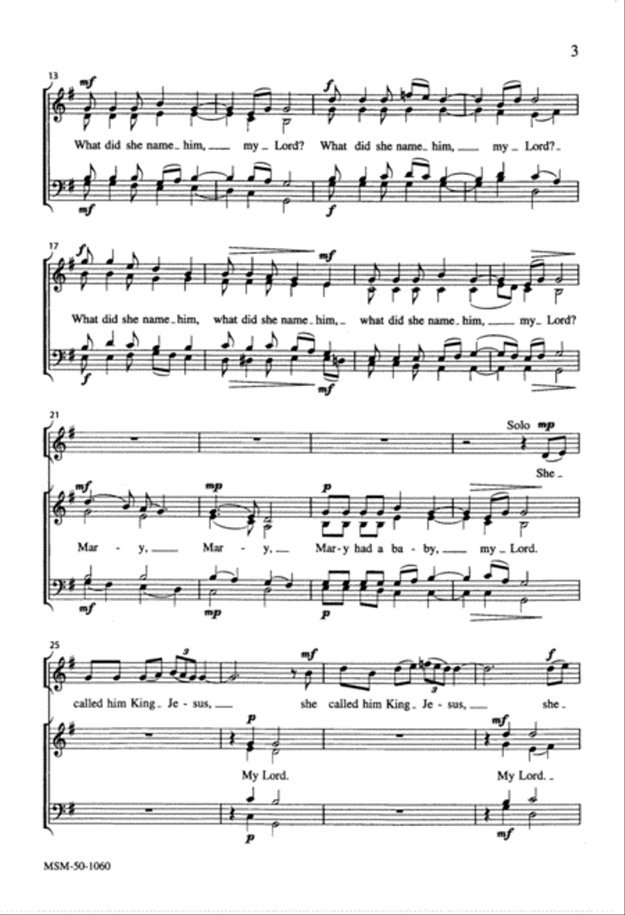 Mary Had a Baby 4-Part scores gallery preview page 2