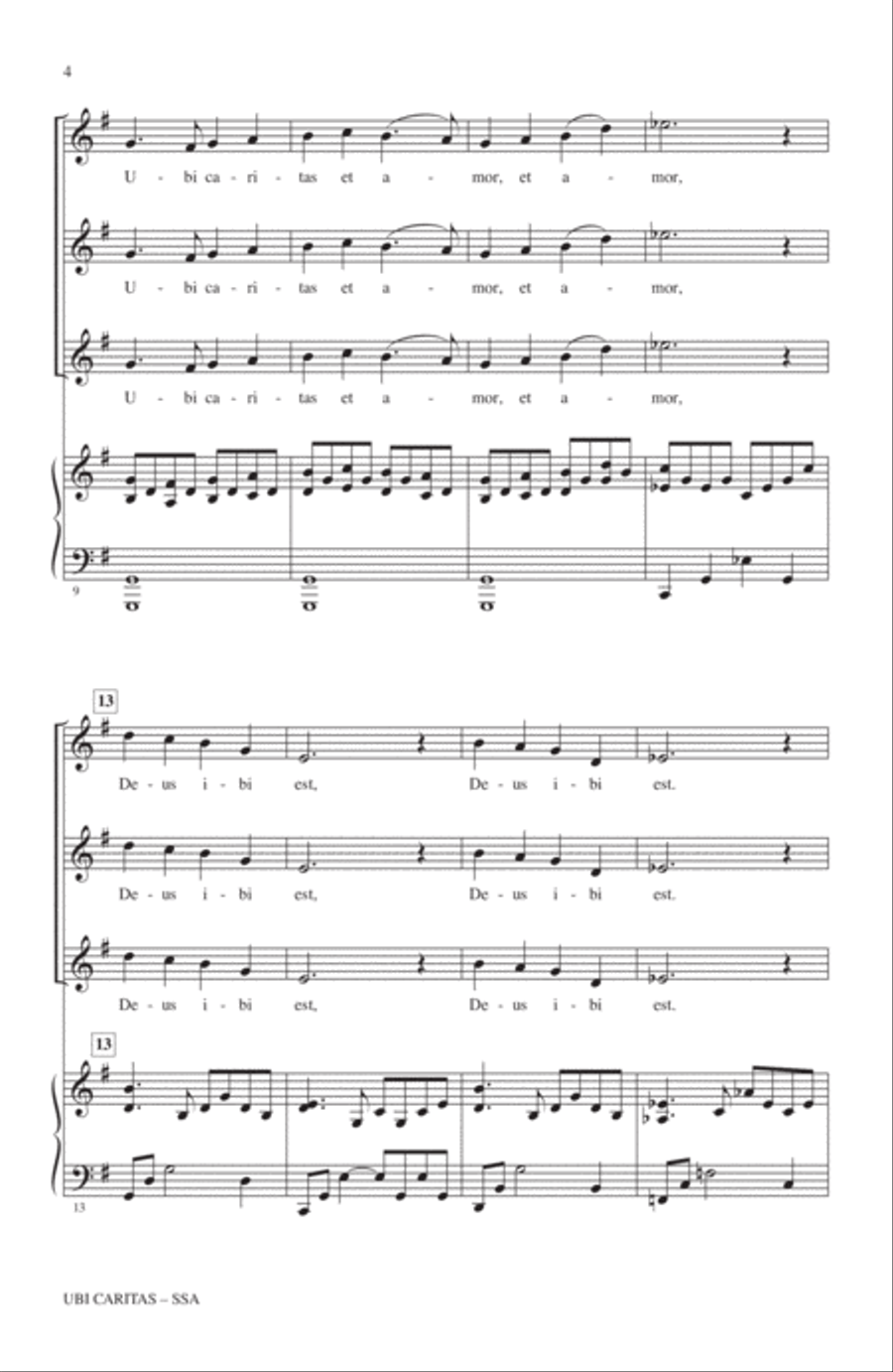 Ubi Caritas SSA scores gallery preview page 2